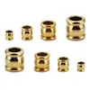 Contas de aço inoxidável com furo grande, contas de retenção de cor a vácuo 18K, pulseira de corda de couro DIY, contas para passar por furo, acessórios, suprimentos
