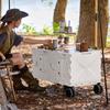 Caja de Almacenamiento Plegable para Picnic de Autocaravana con Puerta Doble Carrito de Camping al Aire Libre Caja de Almacenamiento Extraíble de Gran Capacidad