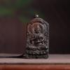 Pingente de Agarwood, Pingente de Guanyin Feito à Mão, Pingente de Madeira de Imitação de Agarwood, Joias de Madeira para Atacado, Estilo Unissex