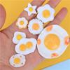 Pegamento crema funda para teléfono móvil paquete de material DIY comida de simulación y juego accesorios de resina huevo frito huevo decoración personalizada