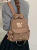 Mochila Linda de Conejito Estilo Coreano con Lunares, Mochila Simple de Gran Capacidad y Ligera para Salir, Bolso Escolar para Estudiantes Niñas