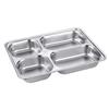 Plato de cena de acero inoxidable 304, plato de cena chino, plato de comida rápida para niños, plato de cena dividido con tapa, suministro directo de fábrica, venta al por mayor