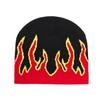 Gorro de punto con llamas de venta caliente transfronteriza, gorro de lana jacquard de Amazon, gorro cálido de moda para el frío, al por mayor