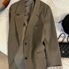 Nuevo Blazer Casual Versátil Retro para Mujer Primavera 2026 con Mangas Rayadas, Parte Superior de Traje Elegante de Alta Gama
