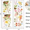 Adesivo de Parede Fada das Flores em Aquarela Elfo da Floresta Flores de Cogumelo Plantas Autoadesivo Decoração de Parede para Quarto Infantil