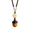 Nuevo collar colgante de oso retro estilo chino para mujer, cadena para suéter de diseño único, accesorio de moda, simple, versátil al por mayor