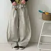 Calça Larga Feminina com Aba Traseira, Novo Estilo Outono 2026, Caimento Fluido, Estilo Old Money, Corte Solto, Estilo Preguiçoso BF, Falso Duas Peças