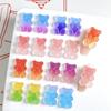 Pegamento de color crema lindo DIY arena ácida oso de goma estilo japonés accesorios de comida de juguete pasador DIY joyería accesorios de resina
