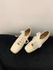 Zapatos Franceses de Hada Suave Nariz de Cerdo Poco Profundos para Mujer 2025 Nuevos de Primavera Retro Ballet de Noche Mary Jane