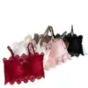 Novo sutiã de crochê sem alças, renda vazada estilo francês, puro desejo, sem aro, lingerie confortável e sexy com costas curtas em formato U