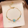 Pulsera de flor de lazo de circón transfronteriza europea y americana, pulsera de nicho de lujo ligero de alta gama, joyería elegante y versátil