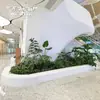 Banca Curva para Hueco de Árbol de GRC Asiento para Rodeo de Árboles en Paisajismo de Calle de Centro Comercial Asiento para Rodeo de Árboles de Concreto UHPC Hecho a Medida