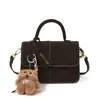 Bolso Pequeño Cuadrado Casual Estilo Coreano para Mujer 2025 Invierno Nuevo Estilo Versátil Costura Moda Bolso de Hombro Único Cruzado