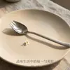 Garfo de Salada de Aço Inoxidável Estilo Coreano Mais Vendido em Fronteiras, Colher de Jantar com Cabo Longo para Uso Doméstico, Garfo de Salada Estilo Ocidental para Hotel, Colher de Servir