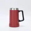 Nueva taza de cerveza de acero inoxidable 304 de 24 oz con asa, taza aislada para el hogar y la oficina, taza portátil de gran capacidad