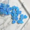 OP06 Ópalo Sintético Azul Claro Forma de Corazón Japonés Kyocera Ópalo Artificial Agujero Sencillo Fabricante de Ópalo