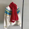 Bufanda de Lana Nueva para Mujer Otoño e Invierno, Color Sólido, Longitud Media, Calentador de Cuello Punto Lingote, Accesorio Suave y Cálido para Protección contra el Frío