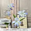 Nuevo Modelo de Lirio Dorado de 5 Cabezas Impreso en 3D Decoración de Boda Flores Artificiales, Accesorios para Fotos, Flores Falsas de Diseño Floral, Transfronterizo
