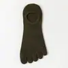 Calcetines de cinco dedos para mujer, verano, malla fina transpirable, puntera dividida, color liso, antipelusas, antideslizantes, sin deslizamiento del talón, invisibles de corte bajo