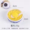 Tigela de sobremesa de comida simulada de 4 cm tigela de ramen adesivo de geladeira tigela de porcelana azul e branca chinesa tigela de macarrão modelo de tigela de comida falsa