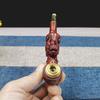 Pipa Pixiu tallada en madera maciza con filtro, soporte para cigarrillos grueso y delgado, cigarrillo de doble uso, juego de cigarrillos de madera para hombres, regalo