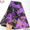 Cheongsam de fio semi-transparente com bordado colorido Tecido jacquard brocado antigo Tecido de Renda Brocado Africano