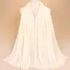 Artículo de Comercio Exterior de Alta Venta: Bufanda Larga Versátil de Gasa con Perlas, Cadena y Pedrería para Mujer, Elegante, Cómoda, Chal y Pañuelo de Cabeza Sencillos