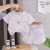Conjunto de Verano para Niños Pequeños, Camiseta de Manga Corta Tie-Dye con Lentejuelas + Pantalones Cortos, Conjunto de Dos Piezas, Ropa Elegante y Divertida para Bebé