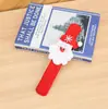 Decoración de Pulsera Infantil con Luces Reno Navideño Anciano Círculo de Palmada Brillante Círculo de Presión Adorable Tela de Decoración Navideña