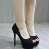 (926-1 cm 14)(589-2. Cm12) Zapatos Planos de Plataforma Impermeables con Tacón Súper Alto y Boca de Pez para Mujer