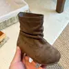 Botas para niña 2026 otoño nuevo estilo botas cortas de piel sintética para niños moda cremallera lateral forradas de felpa botas para bebé zapatos retro para niños
