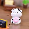 Vaca de dibujos animados micro paisaje diy bonsái decoración suculenta animal lindo resina dona caja de leche sopa redonda vaca