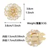 Botón de Camelia con Pedrería Acrílica para Camisa Transfronterizo Europeo y Americano, Botón de Camelia a la Moda, Juego de Gemelos Desmontables de Espalda de Tortuga