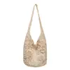 2026 Nuevo Estilo Bolso Tejido de Flor Tridimensional Calado, Bolso de Hombro Fresco y Sencillo, Bolso de Vacaciones en la Playa