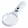 Lupa Portátil com Luz, Alta Ampliação, Lentes Duplas, Portátil para Leitura de Idosos, Superfície Grande da Lente, Alta Clareza, Luz LED Forte