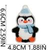 Adesivos de Tecido Bordados de Pinguim Fofo, Adesivos de Patch de Pinguim com Cachecol Fofo, Adesivos Bordados de Desenho Animado para Decoração de Roupas Infantis, Passar a Ferro