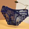 Suministro directo de fábrica encaje malla transparente ropa interior sexy para mujer sin costuras cintura baja algodón entrepierna hueco tentación bragas 91