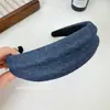 Nueva Banda para el Cabello Sencilla de Tela Vaquera Cóncava y Convexa para Mujer, Moderna, Ligera y Lujosa, Versátil Banda Ancha para el Cabello Accesorios para el Cabello