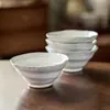Tigela de Arroz Artesanal Estilo Retrô Tigela Alta de Grés Estilo Japonês Tigela Especial para Casa e Restaurante Utensílios de Mesa Atacado Tigela de Sobremesa