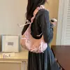 2026 Nova Bolsa de Ombro Único Plissada Estilo Ballet Feminina Doce Menina Nuvem Bolsa de Axila Design de Nicho