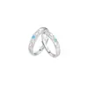 Anillo de Pareja Mercury de Plata S925 para Hombres y Mujeres, un Par de Anillos Abiertos para Enamorados, Estilo de Lujo Accesible, Anillo de Pareja para el Día de San Valentín