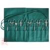 Bolsa de Almacenamiento para Instrumentos Quirúrgicos, Bolsa para Herramientas de Doble Párpado, Bolsa Insertable, Bolsa de Almacenamiento para Desinfección, Bolsa de Algodón Puro Verde Oscuro