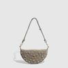 Bolsa Transfronteriza con Remache Ojillo de Alta Resistencia para Mujer Bolso Cruzado de Lunares Bolso de Hombro Estilo Punk Bolso Metálico para Mujer Fábrica