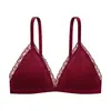 Novo Conjunto de Sutiã Triângulo Francês Feminino Sexy Sem Costas Renda Vazada Sem Aro Lingerie Calcinha Conjunto de Duas Peças