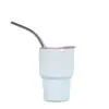 Vaso Mini para Sublimación de Licores de 3 oz Calcomanía de Agua Concentrada Italiana Taza de Café Estampado de Leopardo Vaso de Color Caramelo de Acero Inoxidable