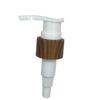 Fornecimento de bomba de plástico com grão de madeira, cabeça de bomba cosmética branca, fabricantes de estilo, variedade de bomba de emulsão de transferência de água