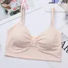 Ropa interior nueva de seda helada de verano para niñas jóvenes y estudiantes, ligera y versátil, anti-exposición con almohadillas en el pecho, banda para el pecho, hermoso diseño en la espalda 123