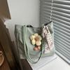 Moda de Verano Bolso Decorativo de Flores Frescas Pequeñas para Mujer 2024 Verano Nuevo Color Alto Gran Capacidad Bolso Tote para Viajes