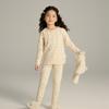 Pijama Infantil 2023 Outono e Inverno Novo Estilo Roupas de Casa para Meninas Feito de Material de Seda com Ácido Hialurônico, Roupas de Casa Confortáveis e Aconchegantes