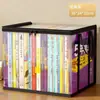 Bolsa transparente para armazenamento de livros, caixa de livros dobrável, solução de armazenamento à prova de poeira para salas de aula de estudantes, livros usados, ferramenta de armazenamento transfronteiriça no atacado